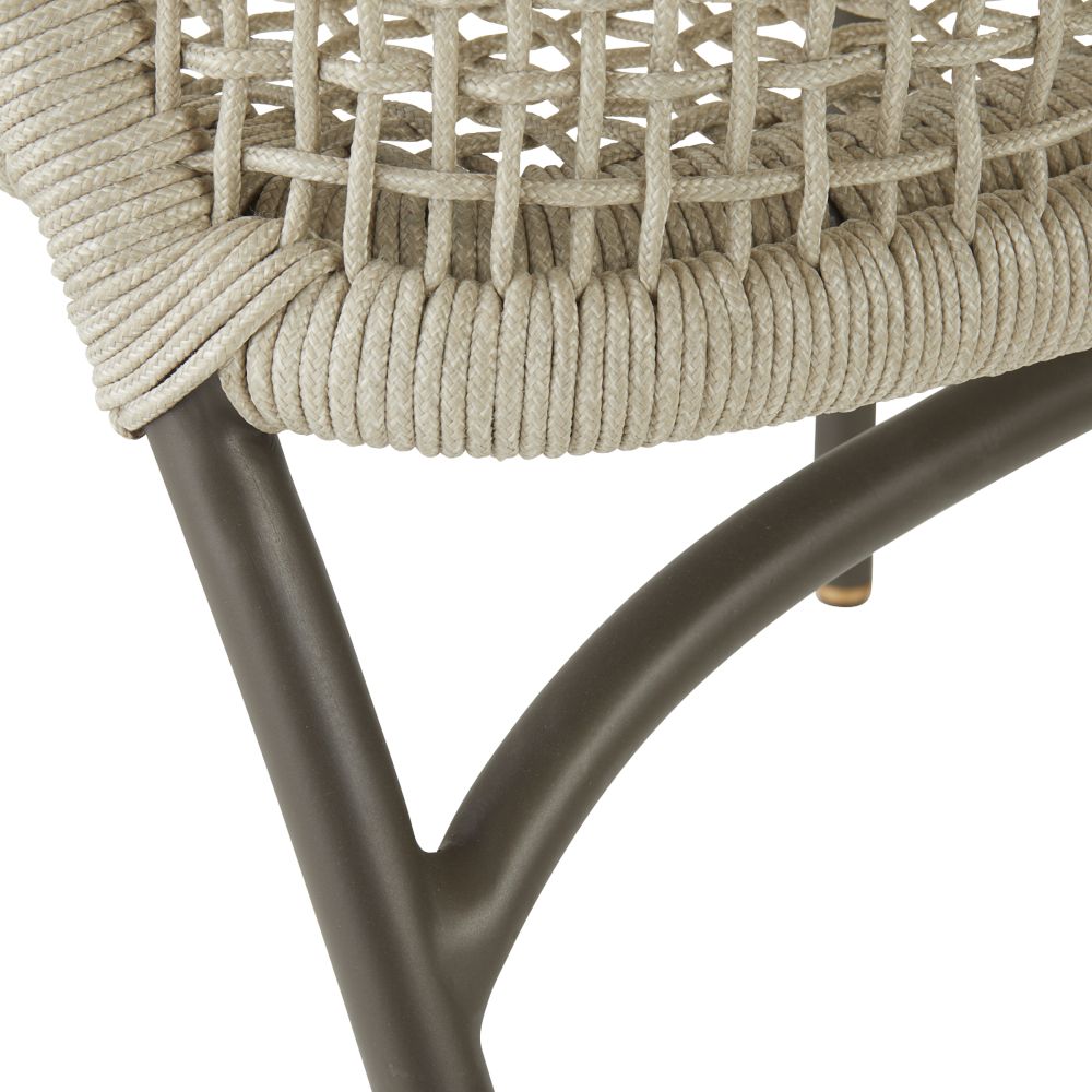 Enzo Buff Plain Weave Outdoor Dining Chair
