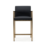 Aurora Modern Black & Gold Counter Stool