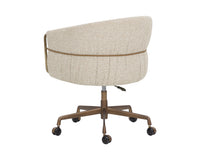 Olma Taupe Oatmeal & Bronze Desk Chair