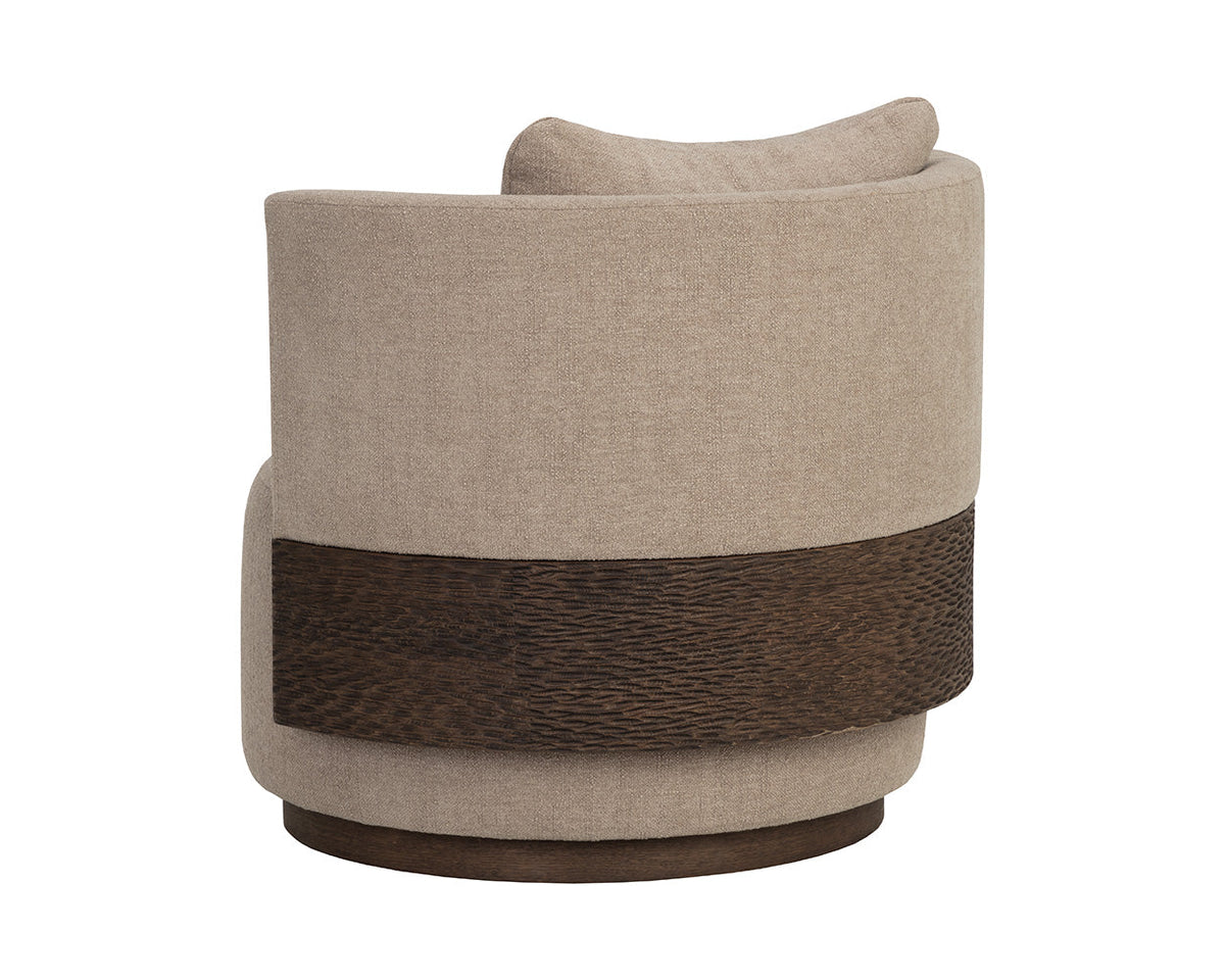 Bastille Sandbank Upholstered Swivel Accent Chair