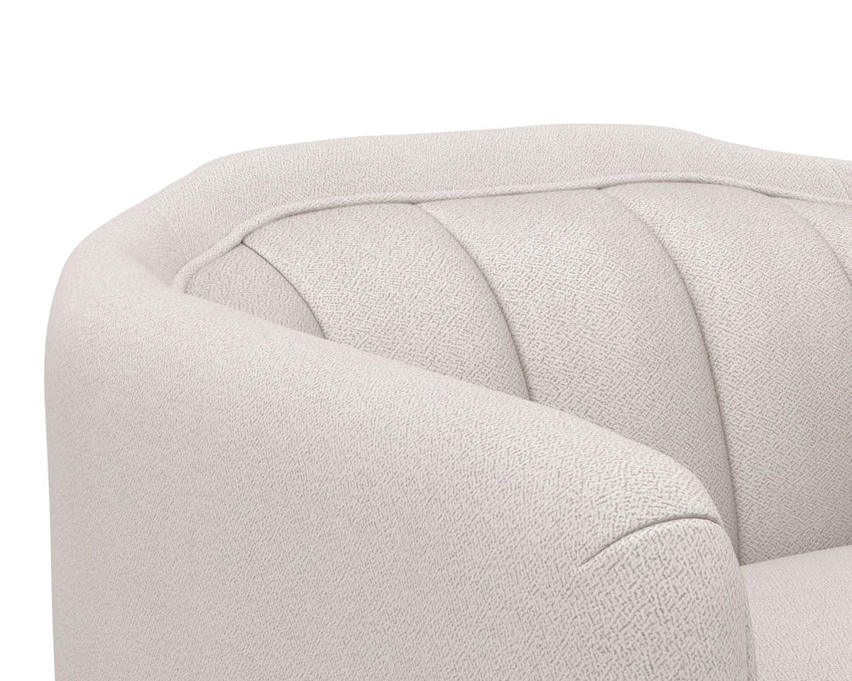 Birrit Greige Swivel Armchair