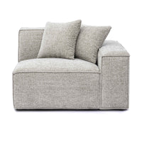 Mindy Taupe Chenille Basketweave RAF Corner Chair