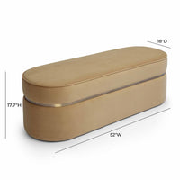 Pomp Honey Velvet Bench