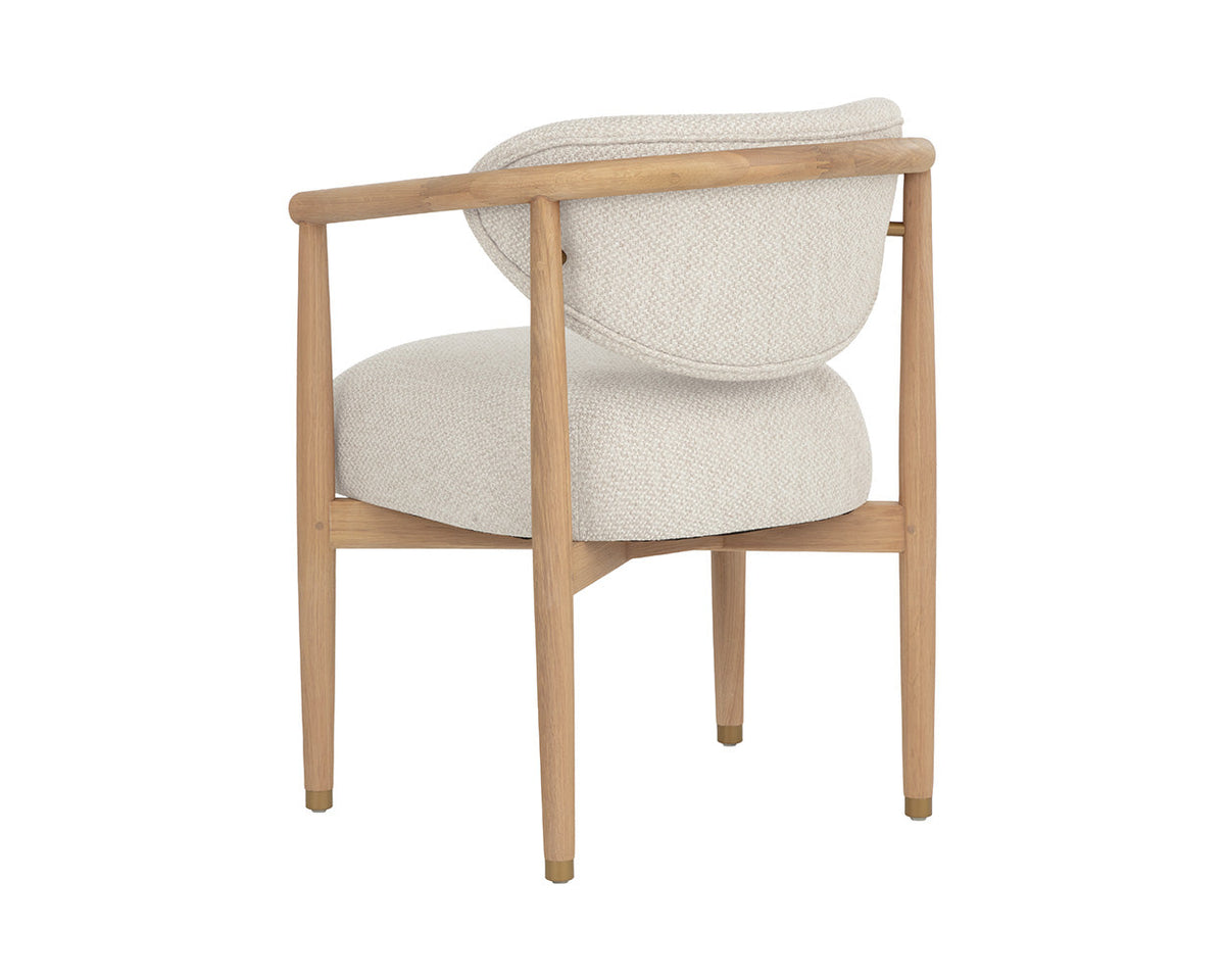 Sigrid Oatmeal Upholstered Oak Dining Chair