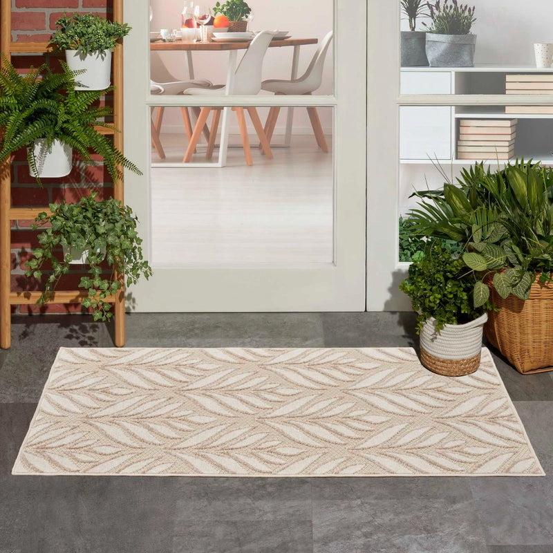 Annitra Indoor/Outdoor Ivory & Grey Patterned Area Rug - Elegance Collection