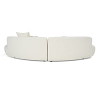 Estella Modern Cream Curved Sectional Sofa