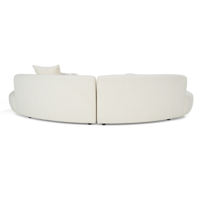 Estella Modern Cream Curved Sectional Sofa