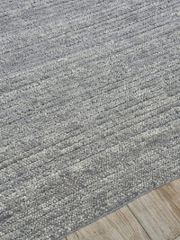 Tempi Grey New Zealand Wool Area Rug - Elegance Collection