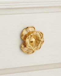 Fleur 28" White & Gold 2 Drawer Nightstand