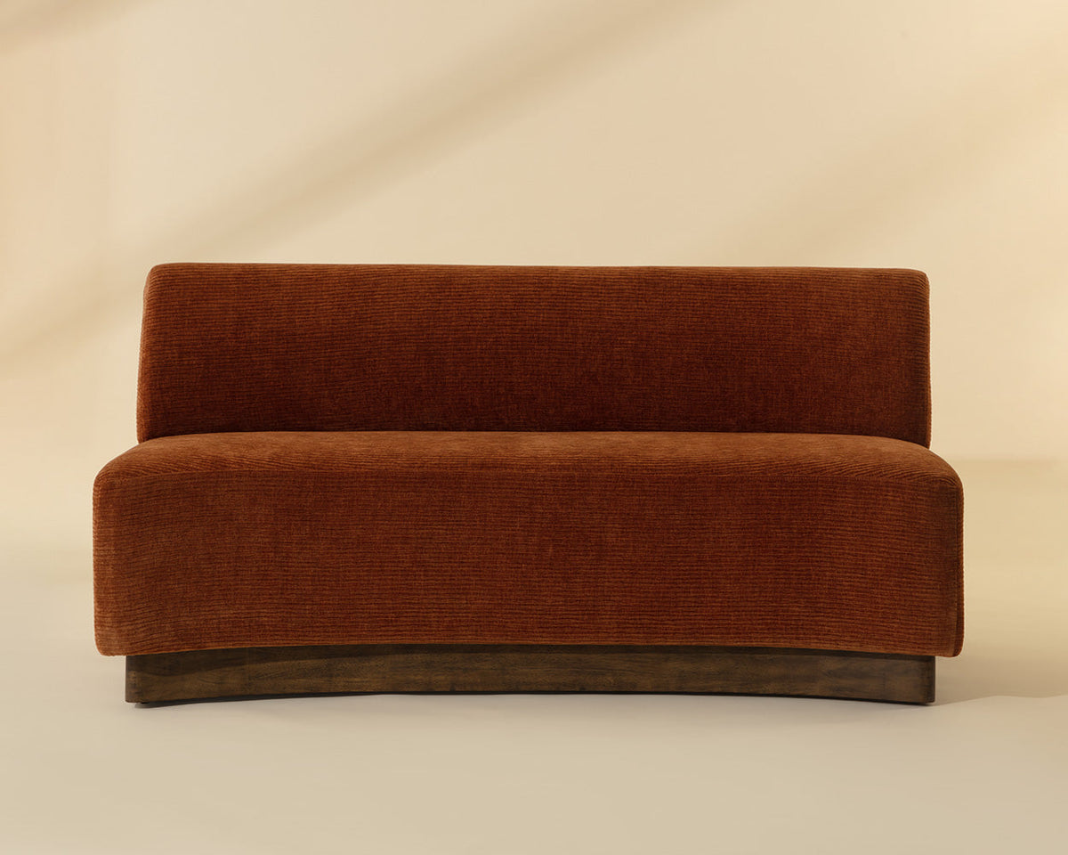 Cinder 66.75" Opera Spice Upholstered Dining Banquette
