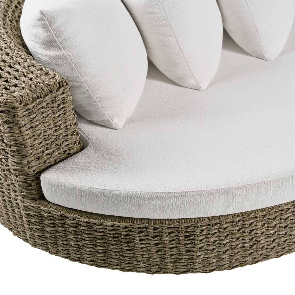 Helene 109" Curved Outdoor Performance Boucle Sofa