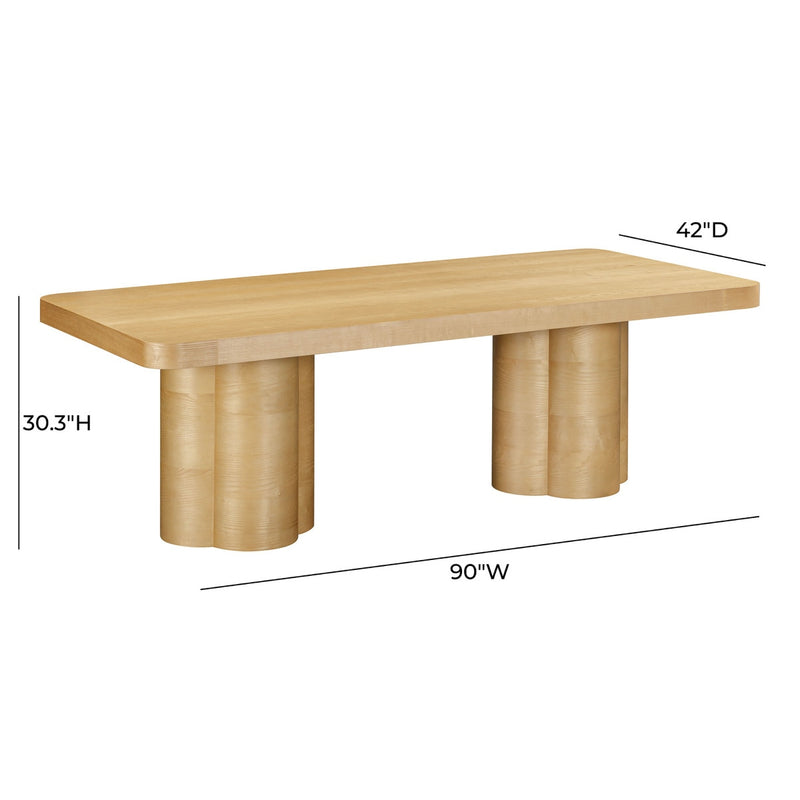 Elliana 90" Natural Ash Dining Table