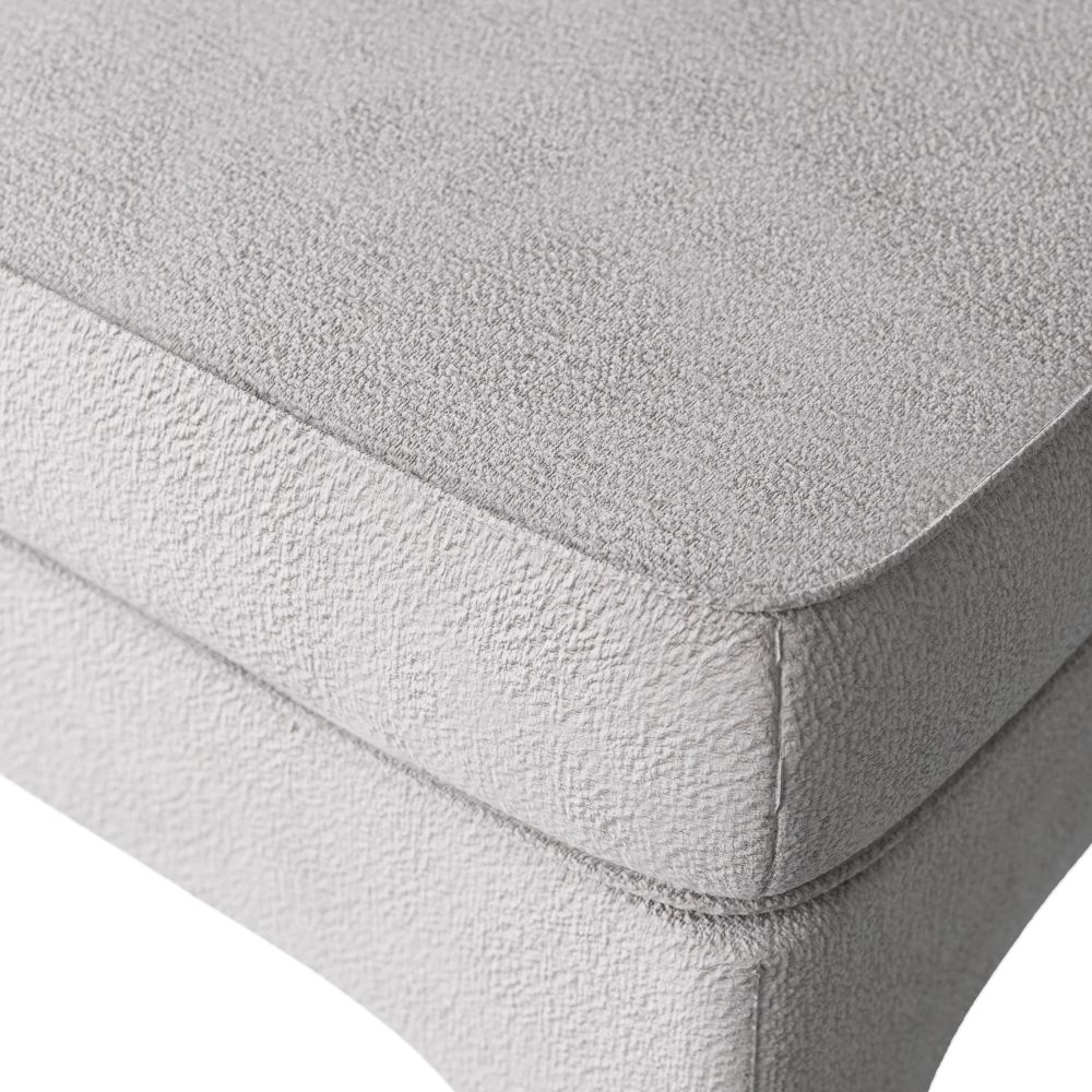 Ava 37" Ottoman Stone Bouclé