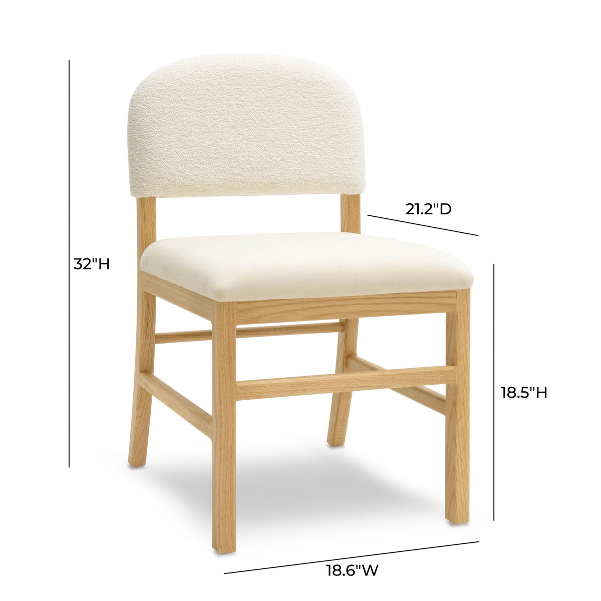 Calla Cream Performance Velvet & Boucle Dining Chair
