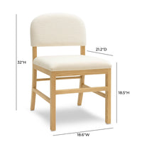 Calla Cream Performance Velvet & Boucle Dining Chair