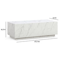 Tye White 47" Rectangular Coffee Table