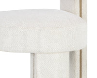 Adamina Light Barley Performance Fabric & Gold Bar Stool
