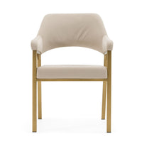Alice Modern Beige & Gold Dining Chair