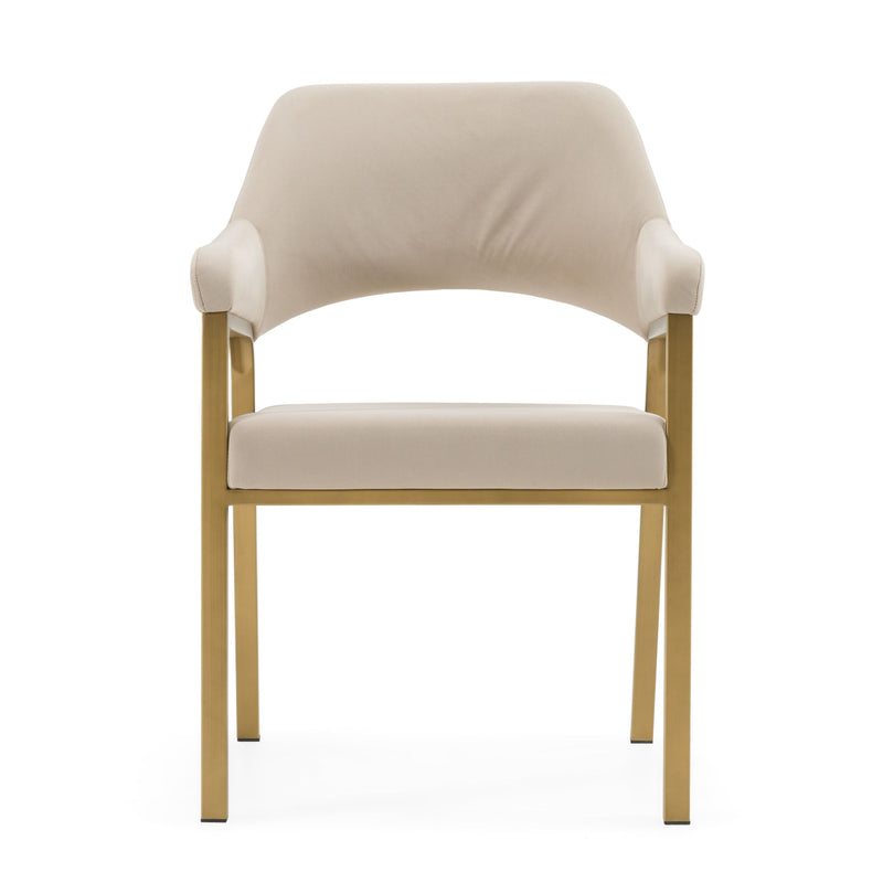 Alice Modern Beige & Gold Dining Chair