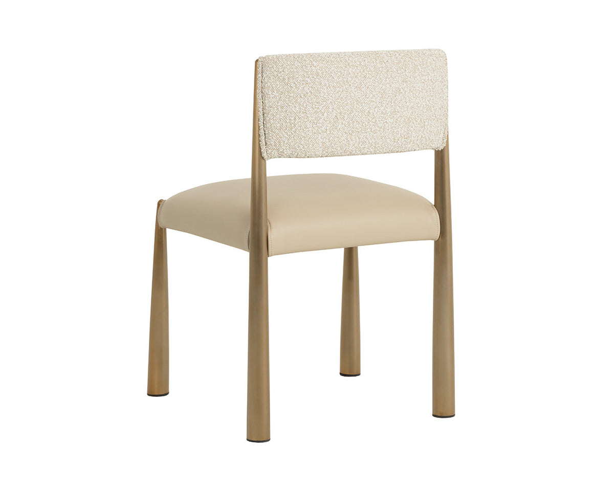 Bayard Oatmeal & Antique Brass Dining Chair (Set of 2)