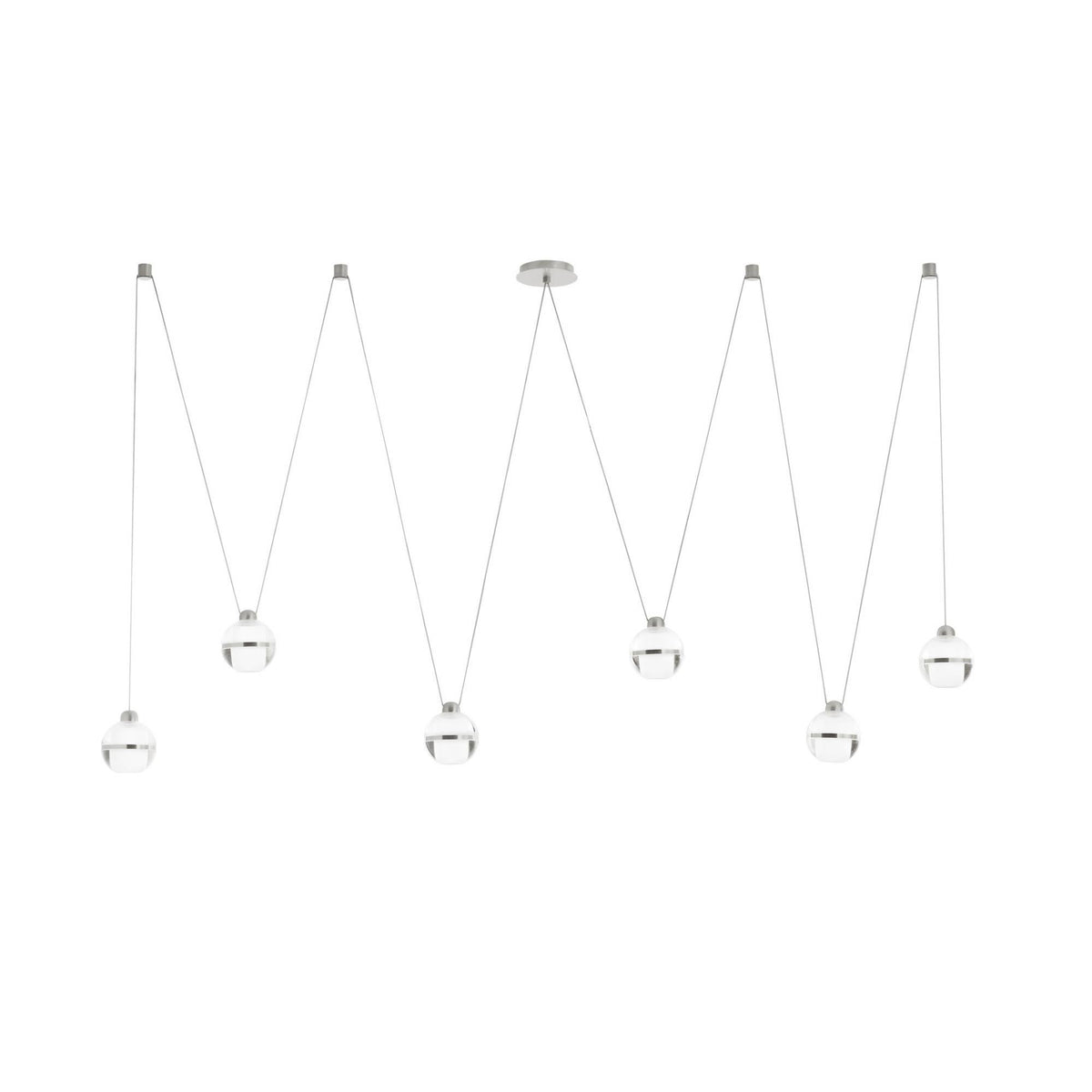 Noble 82" Crystal & Chrome Multi-Drop Chandelier