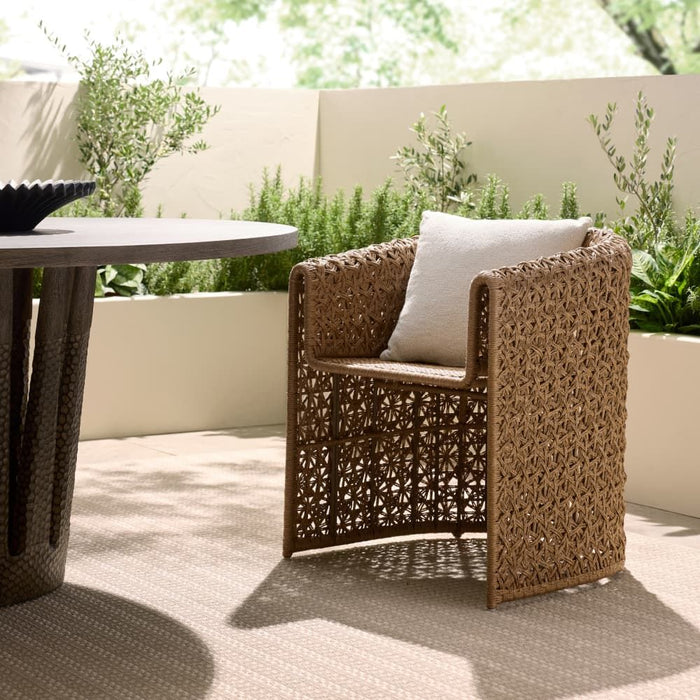 Iggy Tan Crisscross Rattan Outdoor Chair