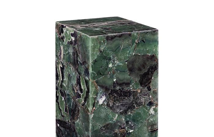 Onyx Purple Square Flourite Pedestal Lamp