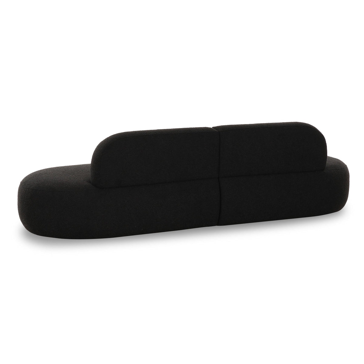 Sofie 94.4" Black Performance Boucle Sectional Sofa