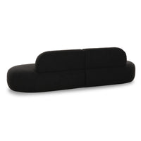 Sofie 94.4" Black Performance Boucle Sectional Sofa