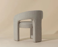 Isidore Sandstone Upholstered Open Back Dining Chair