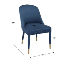 Alexa Sapphire Velvet Chair (Set of 2)