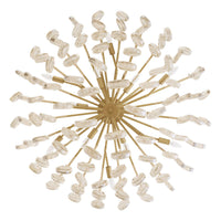 Jacqueline 42" Amber Seeded Glass Large Chandelier