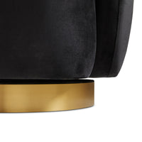 Primrose Black Velvet & Gold Accent Chair