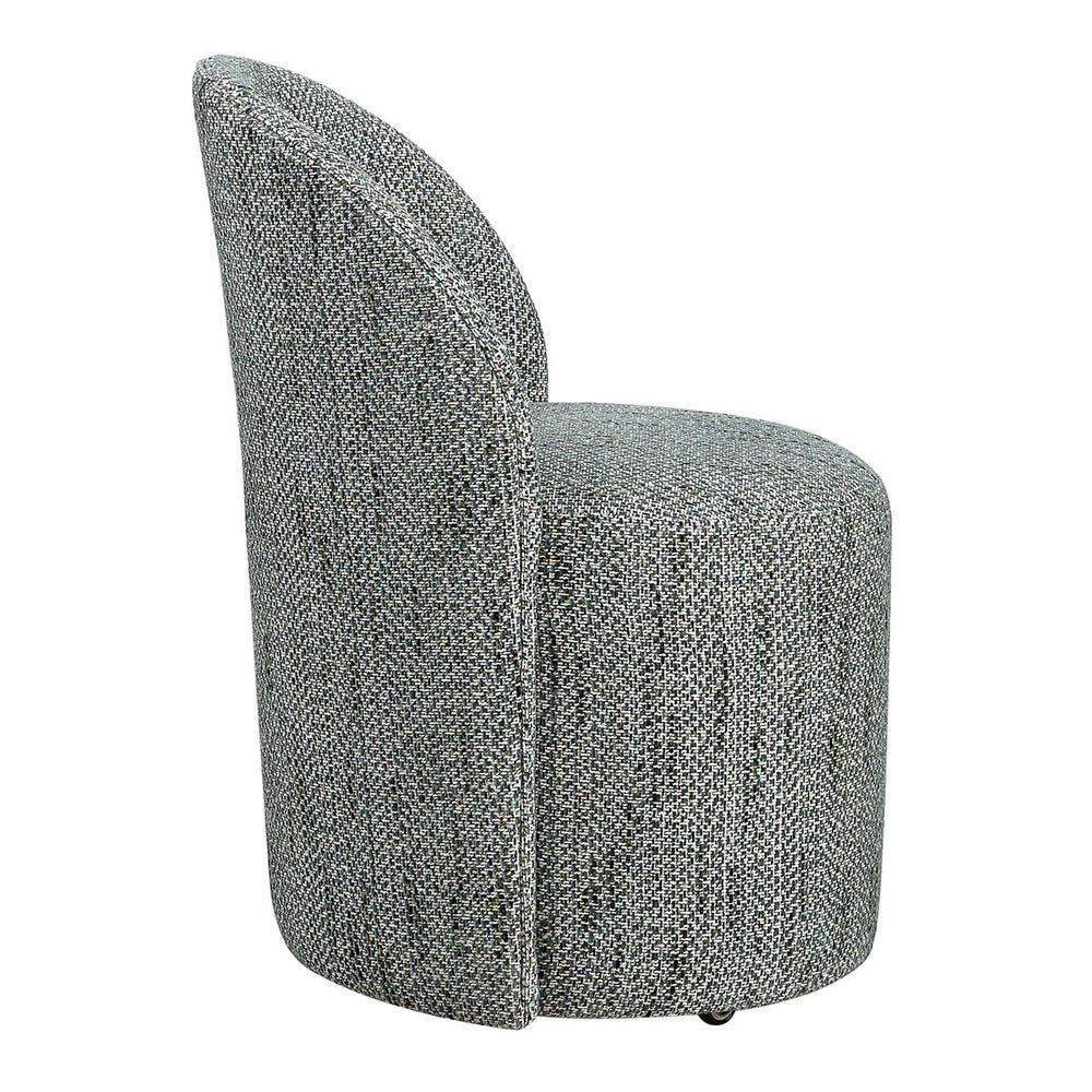Modern Teal Rolling Dining Chair (With Casters)