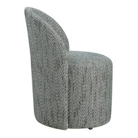 Modern Teal Rolling Dining Chair (With Casters)