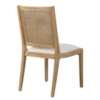 Coastal Rattan Upholstered Dining Chair (Set of 2)
