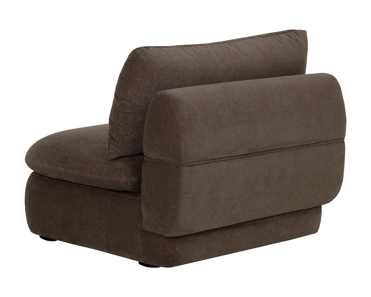 Oressa Brown Modular Armless Chair