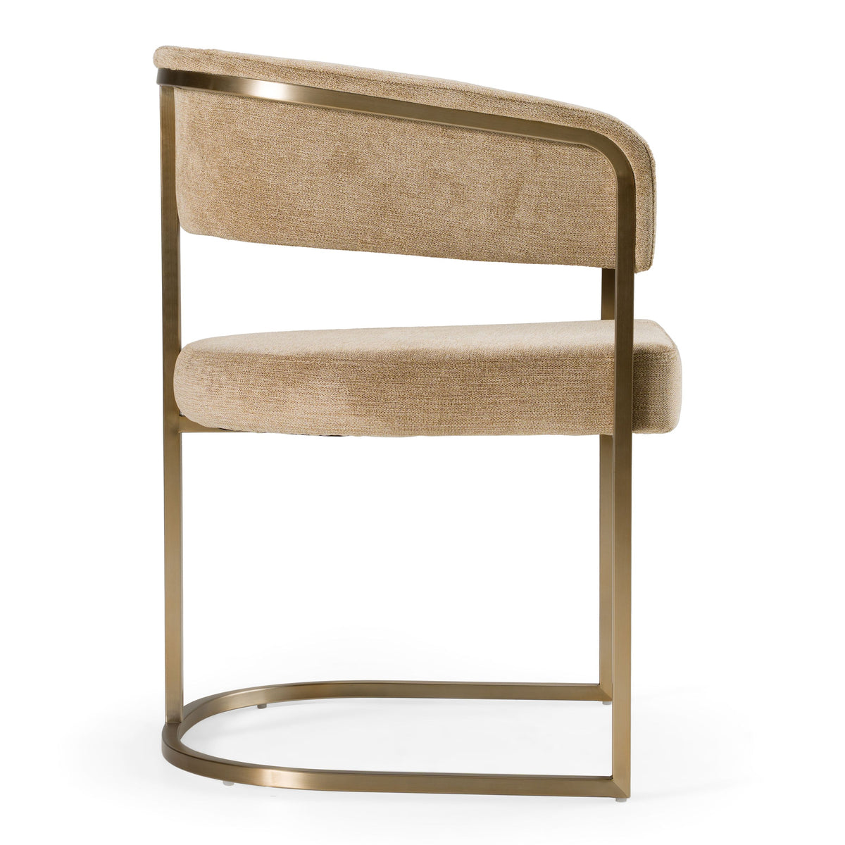 Villa Modern Brown & Gold Dining Chair