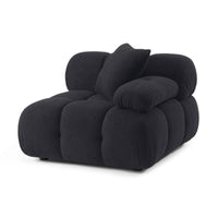 Vogue Black Vegan Shearling Modular Corner Chair
