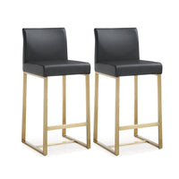 Moriah Black Gold Steel Counter Stools (Set of 2) - Luxury Living Collection