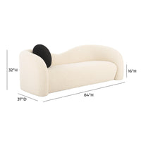 Laylie 84" Beige Faux Shearling Sofa