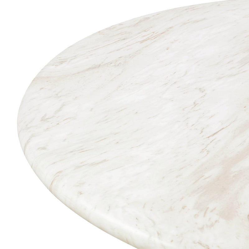 Esme 48" Faux Marble Indoor / Outdoor Round Dining Table