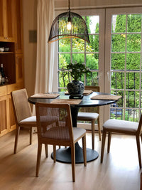 Cane Oyster Linen Natural Dining Chair (Set of 2)