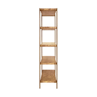 Jillian Burl Wood & Brass Shelving