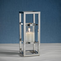 Kourtney Polished Silver Candle Holders/Hurricanes - Set of 2 (2 Sizes Available)