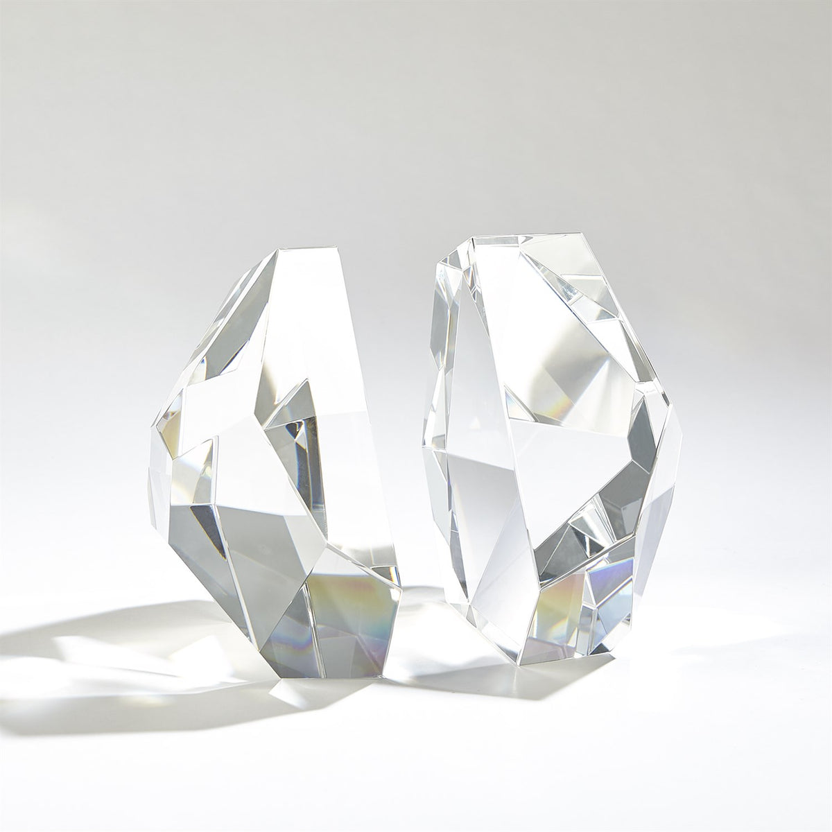 Cherie S/2 Clear Crystal Bookends