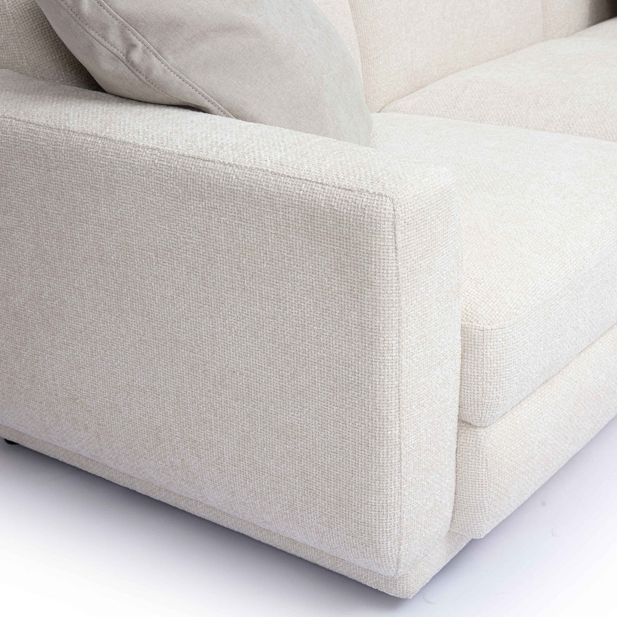 Arabella 105.5" Cream Chenille Modular L-Sectional