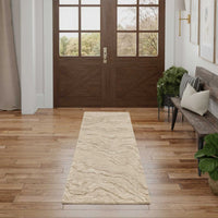 Refined Taupe Wool Area Rug