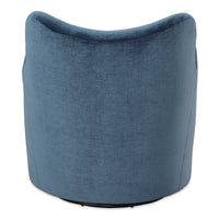 Geovanna Blue Velvet Swivel Chair