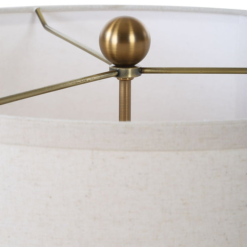 Modern Smoke Grey & Gold Table Lamp